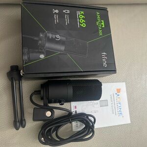 Fifine K669 Black USB Condenser Microphone - Cardioid Studio Mic